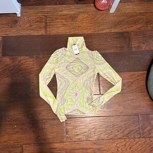 AFRM Zadie Top in Lime Green